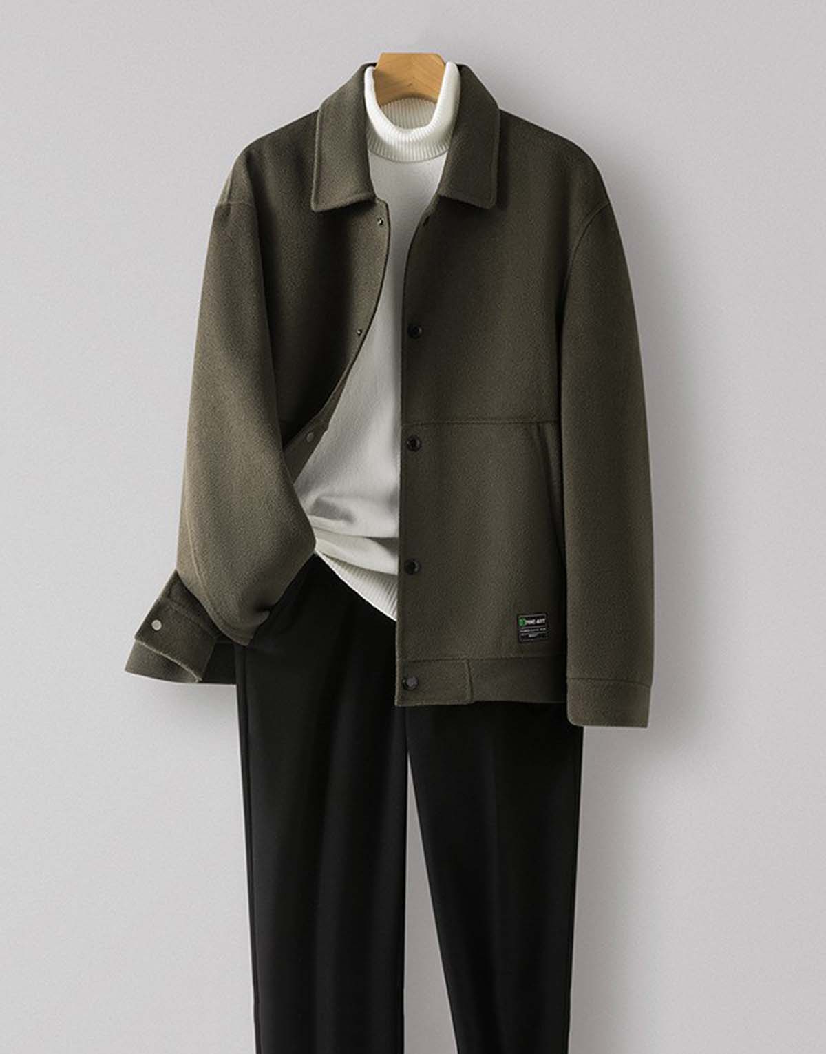 Custom Short Wool Coat-w9002